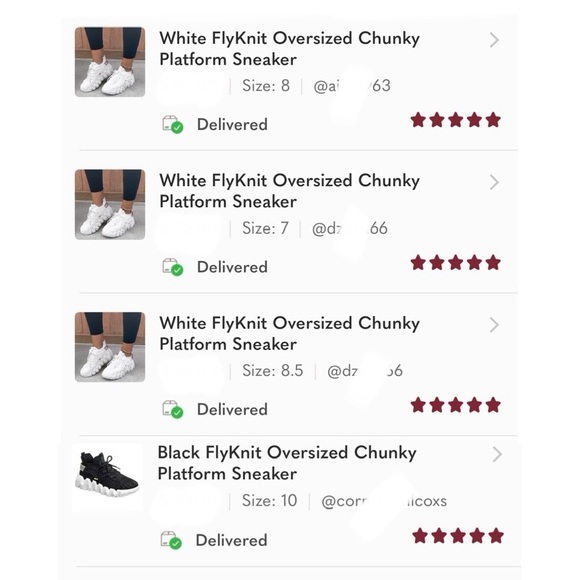 Black FlyKnit Oversized Chunky Platform Sneaker - Picture 10 of 12